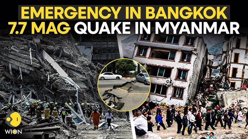 Gempa Magnitudo 7.7 Guncang Myanmar, Bangkok Umumkan Keadaan Darurat, India Tawarkan Bantuan