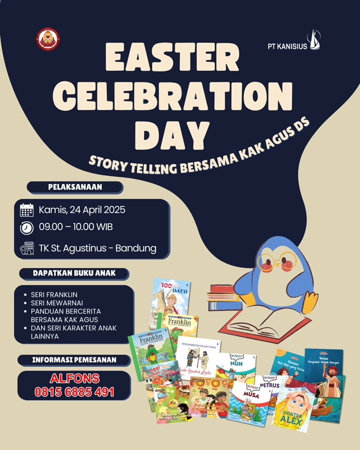 Jangan Lewatkan! Kak Agus DS, Pendongeng Kelas Dunia, Akan Menggelar Pertunjukan Memukau di TK Santo Agustinus Bandung! Pesan Buku Anak Favoritmu Sekarang!