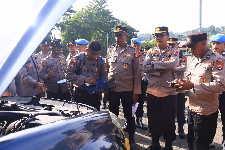 Kendaraan Dinas Polda Maluku Dicek Total: Dari Motor Hingga APC, Semua Didata Kondisinya!